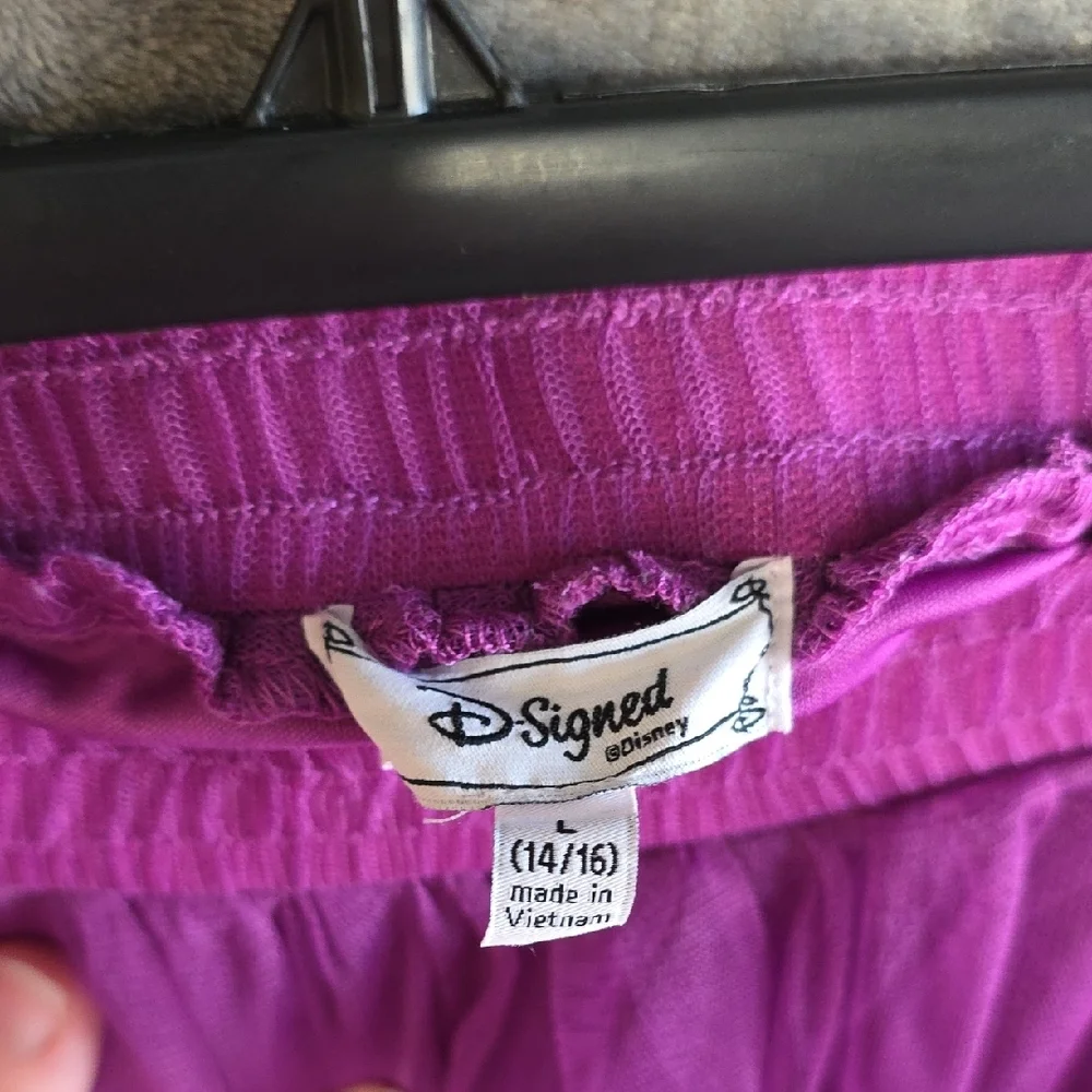 Disney Magenta High-Low Layered Tulle Skirt with Ruffle Detail. Girls Size 14/16